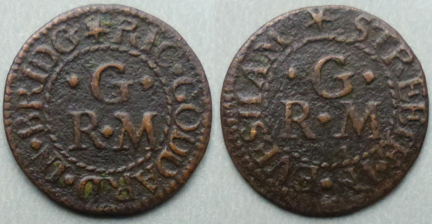 Evesham, Ric Goddard farthing token N5685 Evesham, Ric Goddard farthing token N5685
